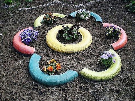 How to DIY Old Tire Garden Ideas —Recycled Backyard | Tire garden, Old ...