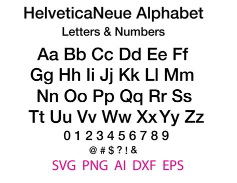 Helvetica Neue Font Svghelvetica Neue Mediumhelveticaneue - Etsy UK