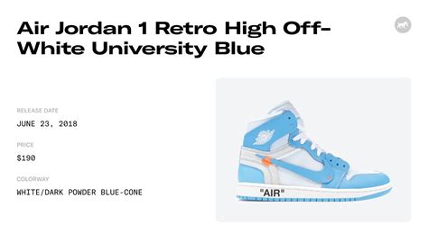 Air Jordan 1 Retro High Off-White University Blue - AQ0818-148