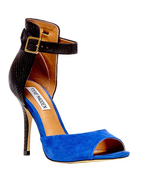 Steve Madden Step Out High-Heel Sandals in Blue - Lyst