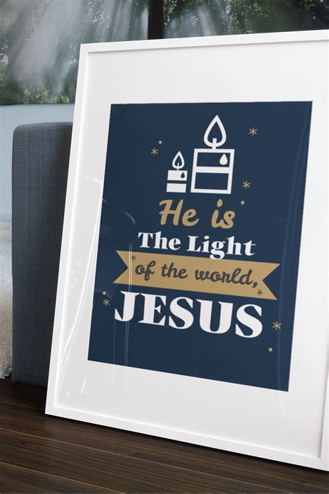 "He is the Light of the World, Jesus Quotes" Framed Art Print for Sale by marilost77 | Light of ...