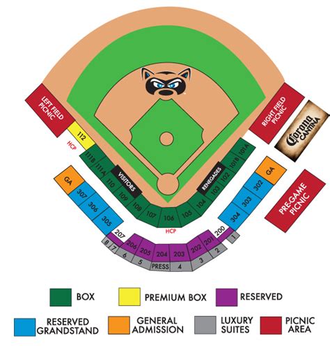 Seating Chart | Hudson Valley Renegades Dutchess Stadium