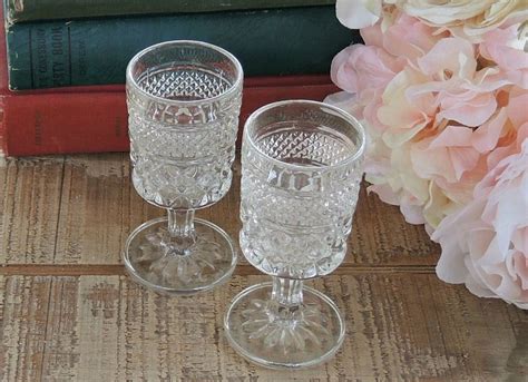 Anchor Hocking Wexford Stemmed Shot Glasses Set of 2 Cordial - Etsy