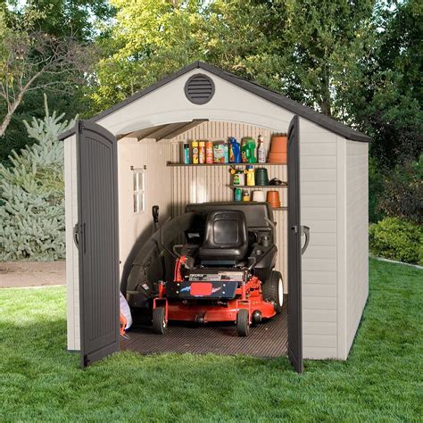 60035 - 90 square ft. (621 cubic ft.) - The Lifetime 8' x 12.5' Outdoor Storage Shed features ...