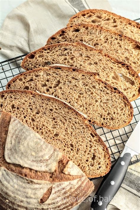 Whole wheat sourdough bread - MyLoveOfBaking