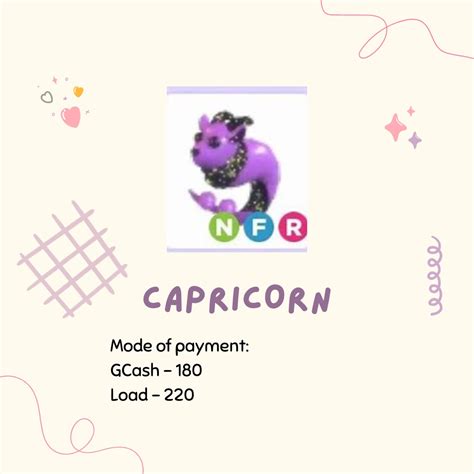 ADOPT ME NFR CAPRICORN (NEON FLY RIDE) || LEGENDARY, Video Gaming ...