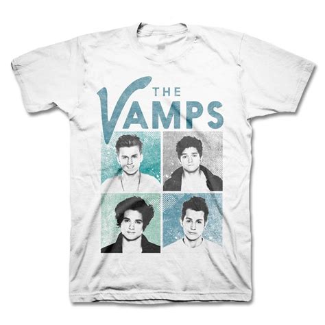 The Vamps White Unisex Four Square T-Shirt | The vamps, Shirts, T shirt