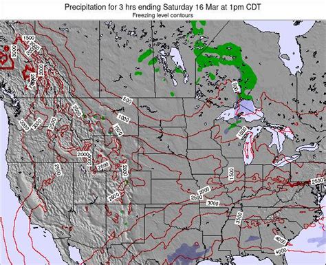 South-Dakota Precipitation for 3 hrs ending Tuesday 16 Mar at 6pm CST