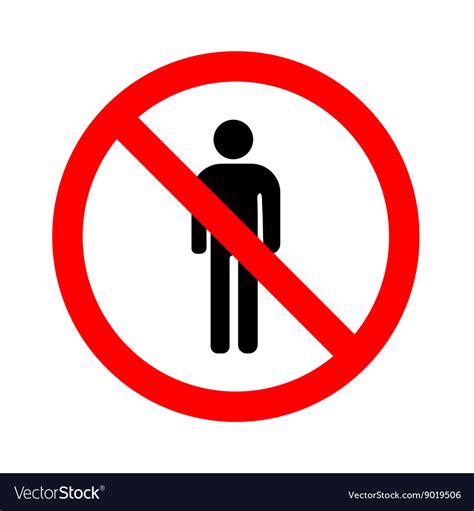 No people sign Royalty Free Vector Image - VectorStock