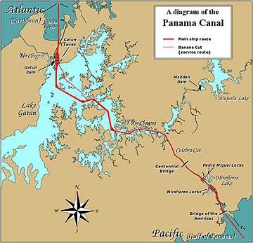 Panama Canal Map