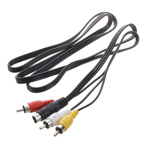 Hot Sale!1.45Long 4 Pin S-video to 3 Male RCA Composite Cable Black DW | eBay