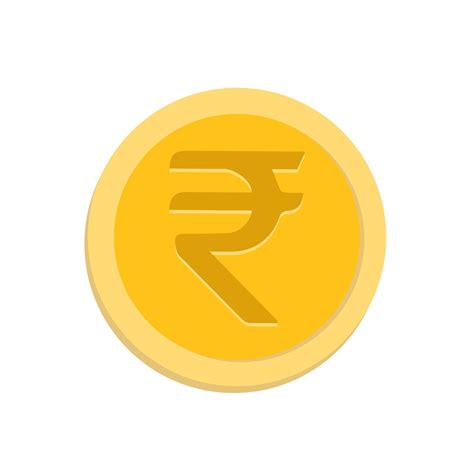 Coin with Indian rupee symbol free vector illustration design 2549532 Vector Art at Vecteezy