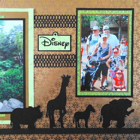 Travel Scrapbook 20-Disney Animal Kingdom - Me and My Cricut | Disney scrapbooking layouts ...