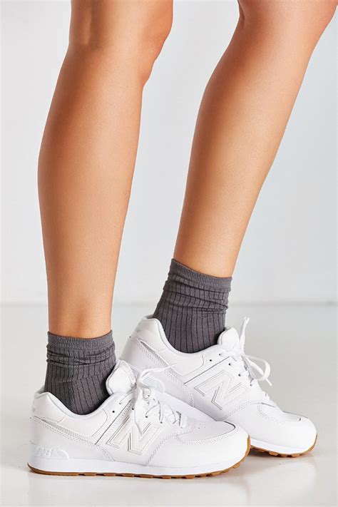 Lyst - New Balance 574 Leather Sneaker in White