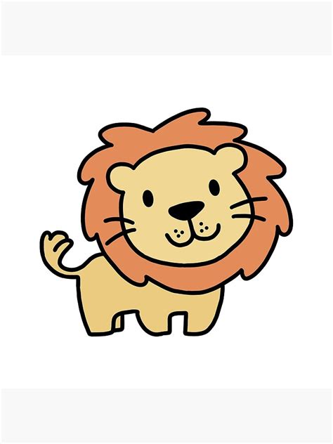 "Cute lion cartoon" Poster for Sale by ZiZiZo | Redbubble