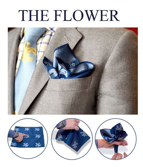 #HOW TO FOLD A POCKET SQUARE#THE FLOWER FOLD# | Pocket square styles, Men's pocket squares ...