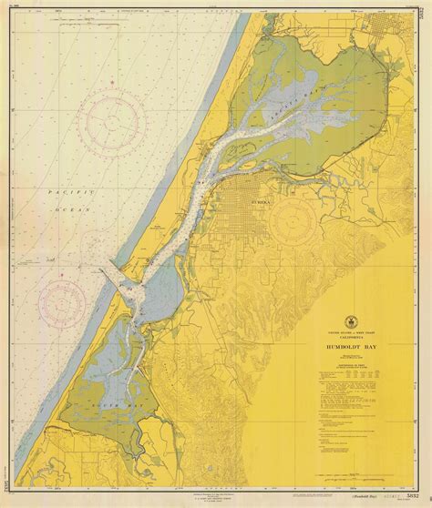 Humboldt Bay Map 1954 | Etsy