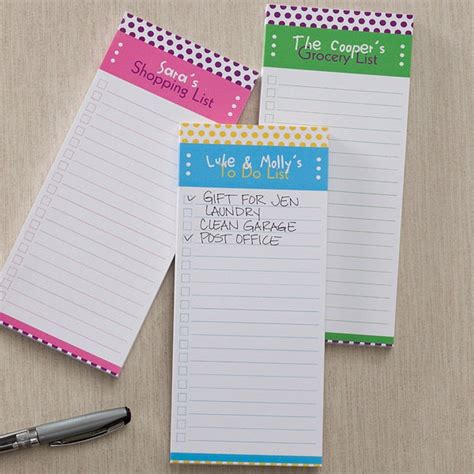 Personalized Magnetic Notepads - Dot to Dot