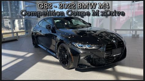 G82 Black 2022 BMW M4 Competition Coupe M xDrive Walk Around Detail BMW Toronto Samir Umer # ...