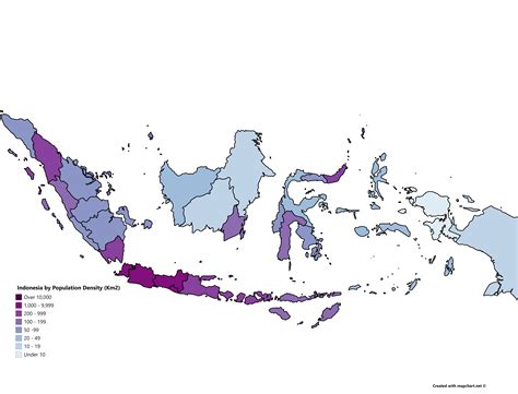 Indonesia by Population Density [OC] : MapPorn