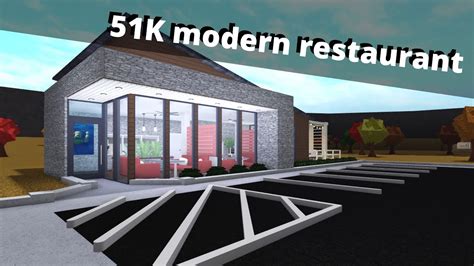 Welcome to Bloxburg 51K modern restaurant SPEEDBUILD - YouTube