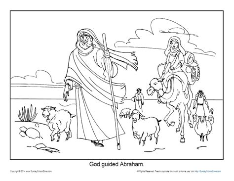 Abraham Coloring Page Printable - God Guided Abraham