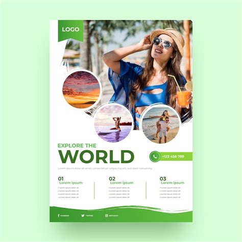 Free Vector | Gradient travel flyer template