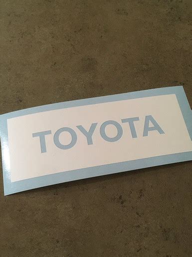 Toyota Block Font Paint Stencil