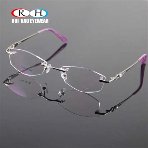 Rimless Women's Glasses Frame Designer Spectacles Women Eyeglasses Optical Frame Prescription ...