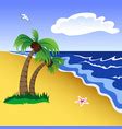 Tropical background with beach slippers Royalty Free Vector