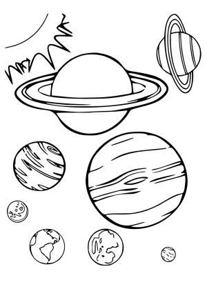 Безплатни за Печат Слънчева Система Картинки за Оцветяване за Възрастни ...