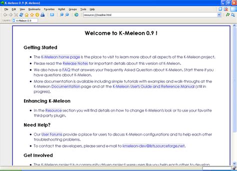 K-Meleon - basic information and associated file extensions - File Extension