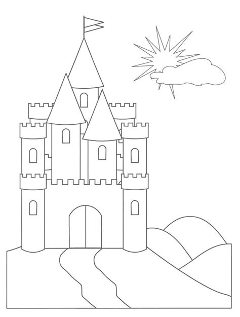 Free Printable Castle Coloring Pages For Kids | Castle coloring page, Coloring pages, Cinderella ...