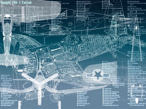 Corsair blueprints by ravenziel.deviantart.com on @deviantART Airplane Poster, Airplane Art ...