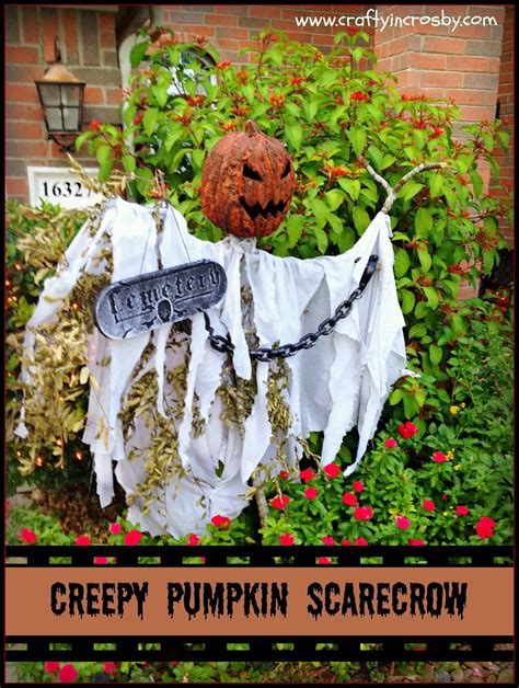 Crafty in Crosby: Creepy Pumpkin Scarecrow