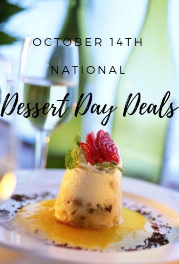 National Dessert Day Deals | October 14, 2022