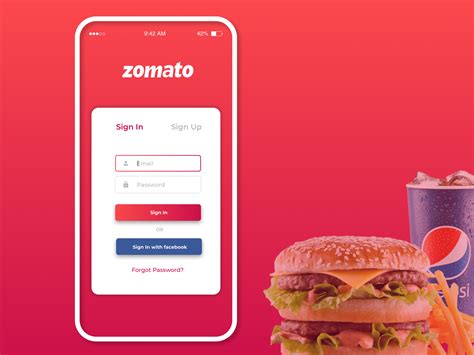 Zomato App Login Screen by Bhushan Dashpute on Dribbble