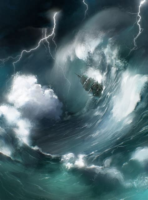 ArtStation - SEA STORM, V 7 | Sea storm, Ocean storm, Storm art