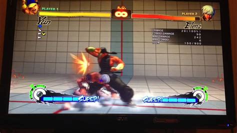 USF4 Yun combos vs crouching Elena - YouTube