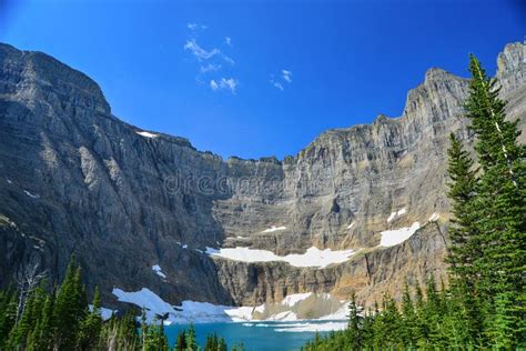 Iceberg Lake, Glacier National Park Stock Image - Image of cliff, park: 73614805