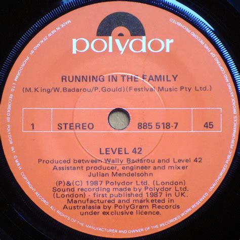 Level 42 - Running In The Family (1987, Vinyl) | Discogs