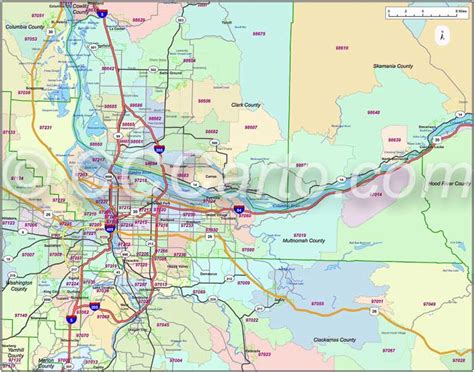 Portland Zip Codes - Multnomah County, OR Zip Code Map