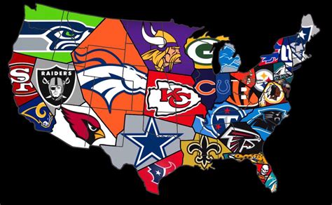 Get Map Of Usa Nfl Teams Free Vector - Www