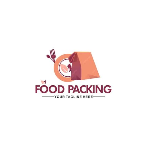 Premium Vector | Food packing logo design