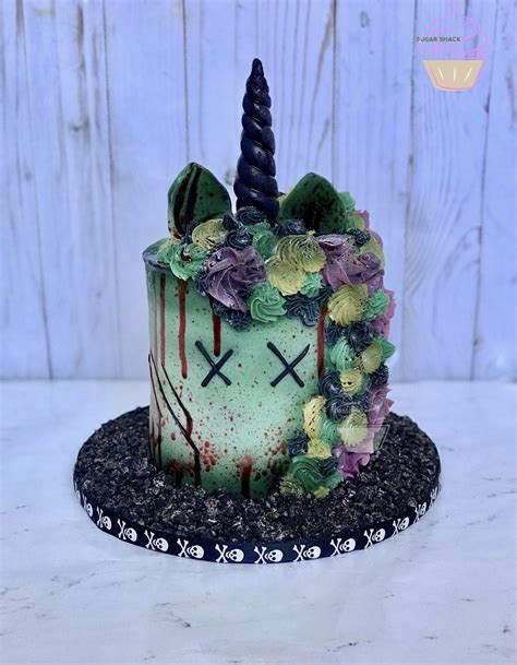 Zombie unicorn cake for Halloween birthday party. | Halloween cakes ...