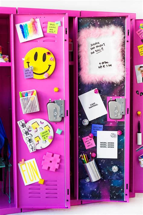 A dozen ideas for DIY locker decor and storage so you can have the coolest locker in school! All ...