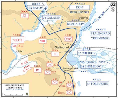 Detailed Map Of Stalingrad WW2