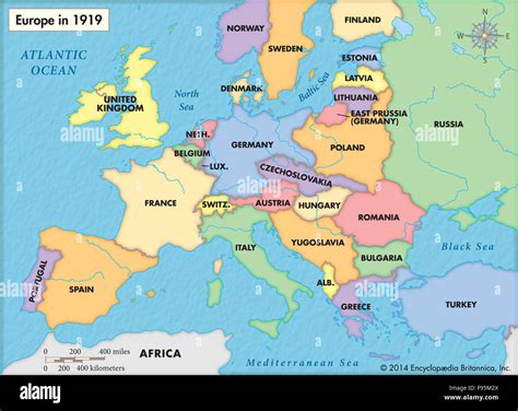 Map Of Europe 1919 After Ww1 - Map