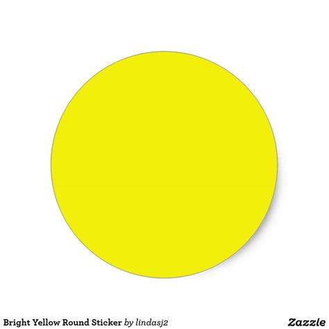 Bright Yellow Round Sticker | Zazzle.com | Round stickers, Create ...