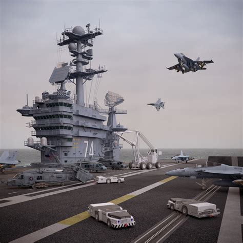 cvn 74 aircraft carrier 3d obj